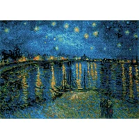 RIOLIS Van Gogh's Starry Night Over Rhone Cross Stitch Kit