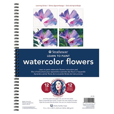 Strathmore® Learn to Paint Watercolor Flowers Pad