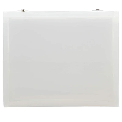 JAM Paper Clear Grid Plastic Two Pocket Portfolio with Snap Closure 11" x 13"