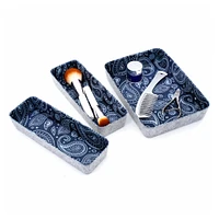 Welaxy Felt 3 Piece Paisley Drawer Organizer Set