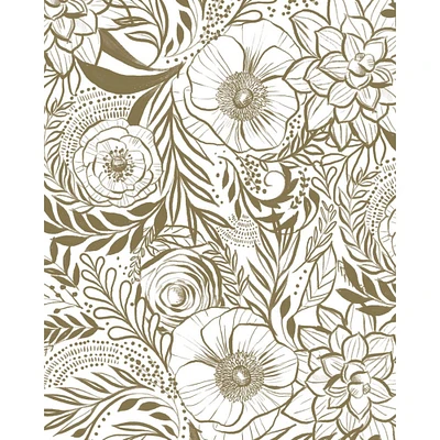 JAM Paper Golden Floral Design Tissue Paper, 12ct.