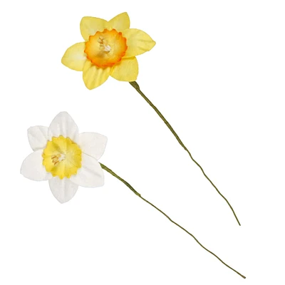 Yellow & White Daffodil Paper Flowers by Recollections™, 18ct.