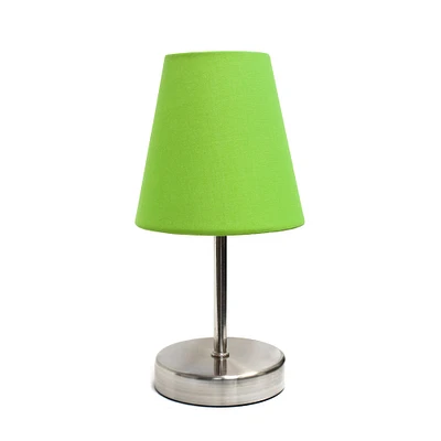Simple Designs Sand Nickel Mini Basic Table Lamp