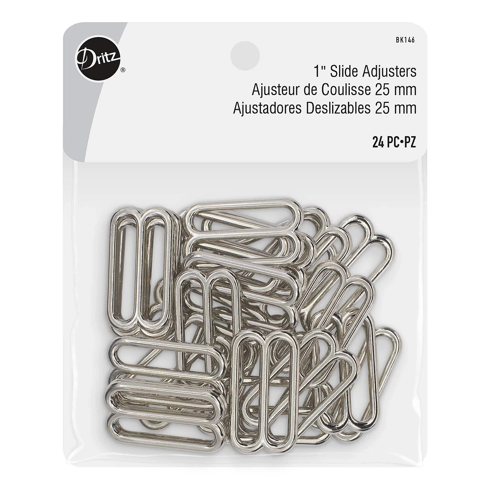 Dritz® Silver 1" Slide Adjusters, 24ct.