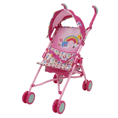509 Crew Baby Alive Pink and Rainbow Doll Stroller
