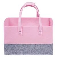 Sammy & Lou® Ice Pink & Light Gray Felt Essential Storage Tote