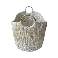 Large Whitewashed Basket with Handles by Ashland®