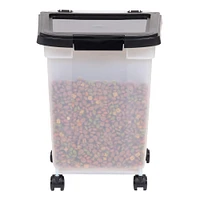 Clear & Black 32.5qt. Pet Food Container With Sealed Top