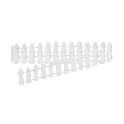 12 Pack: Mini White Wooden Fence by Make Market®