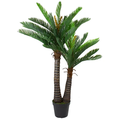 5ft. Potted Two Tone Green Cycas Artificial Floor Plant