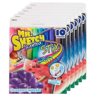 4 Packs: 6 Packs 10 ct. (240 total) Mr. Sketch® Scented Stix Markers