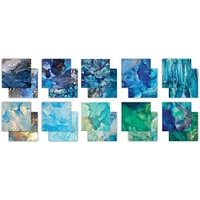 Craft Consortium Double-Sided Paper Pad 6" x 6" 40 ct. Ink Drops - Ocean, 20 Designs