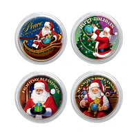 Santa Coin Collection in Christmas Stocking