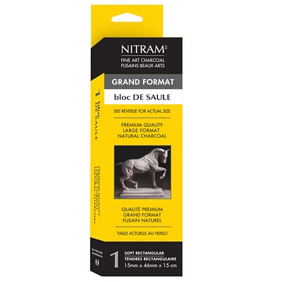 Nitram™ Beaux Arts Fusains Extra Soft Bloc de Saule Charcoal