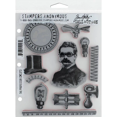 Stampers Anonymous Tim Holtz® The Professor Cling Stamp Set
