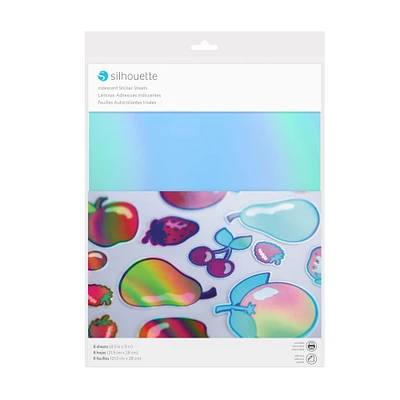 12 Packs: 8 ct. (96 total) Silhouette® Iridescent Sticker Sheets