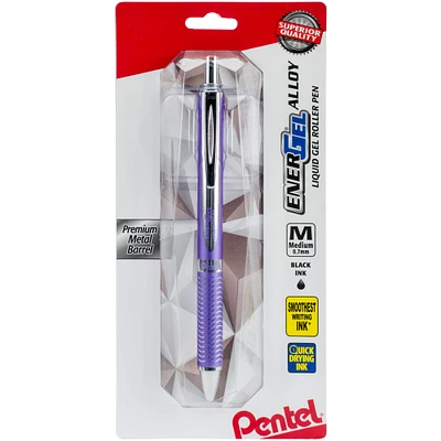 Pentel® EnerGel 0.7mm Violet Barrel With Black Ink Alloy Retractable Liquid Gel Pen