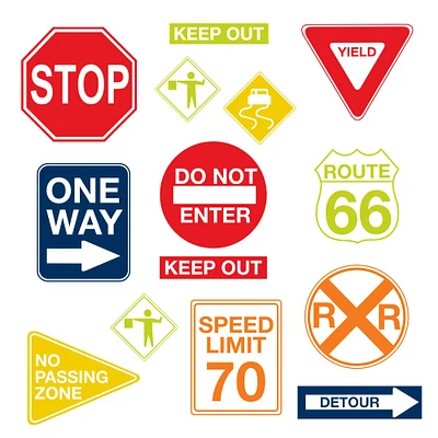 WallPops Road Signs Wall Art Kit