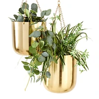 CosmoLiving by Cosmopolitan Gold Metal Glam Planter Set