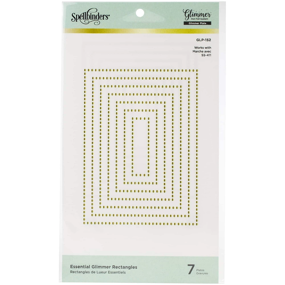 Spellbinders® Glimmer Essential Rectangles Hot Foil Plate Set