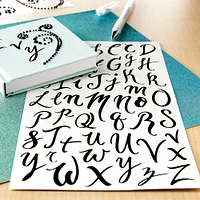 Black Hand Script Alphabet Stickers by Recollections™