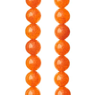12 Pack:  Round Orange Quartzite Beads, 8mm by Bead Landing™