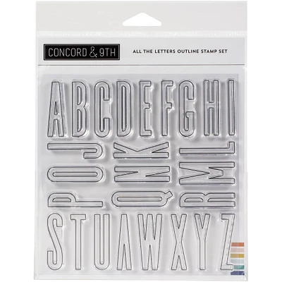 Concord & 9th All the Letters Outline Clear Stamps