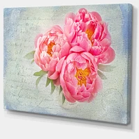 Designart - Pink Peony Flowers in Vase