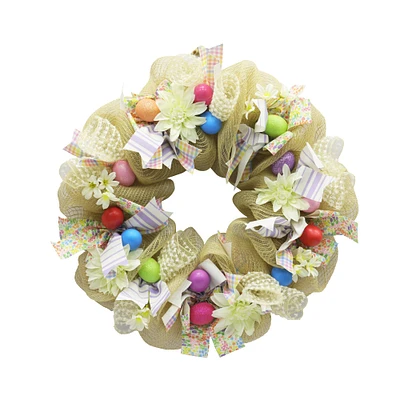 24" Glitter Egg Ribbon Wreath by Ashland®