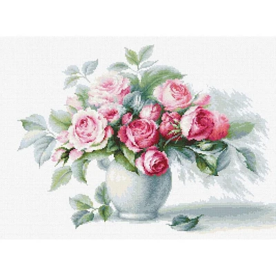 Luca-s Etude With Roses Counted Cross Stitch Kit