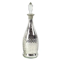 Silver Glass Glam Decorative Bottle Set