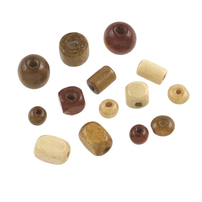 6 Pack: Wooden Craft Beads by Bead Landing™