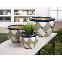 Geo Print Planter Set