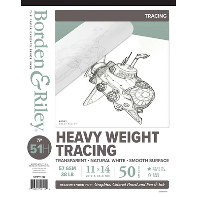 Borden & Riley® #51H Heavy Weight Tracing Pad