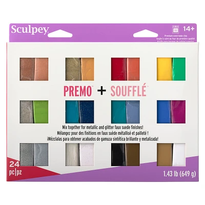 6 Packs: 24 ct. (144 total) 1oz. Sculpey® Premo™ & Soufflé™ Oven-Bake Clay