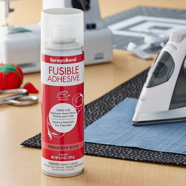 2 Pack) SpraynBondby HeatnBond Basting Adhesive Fabric Spray, 7.2