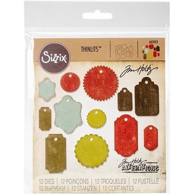 Sizzix® Thinlits™ Gift Tags Die Set by Tim Holtz®