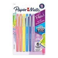 12 Packs: 6 ct. (72 total) Paper Mate® Flair® Retro Accents™ Felt Tip Pen Set