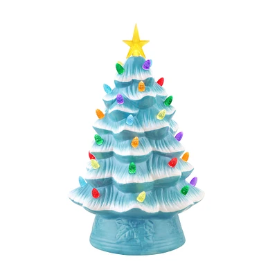 12" Light Blue Nostalgic Christmas Tree