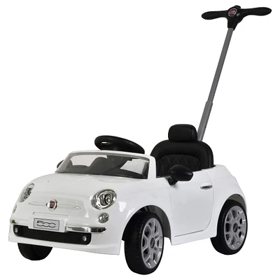 Best Ride On Cars™ White Fiat Push Car Stroller
