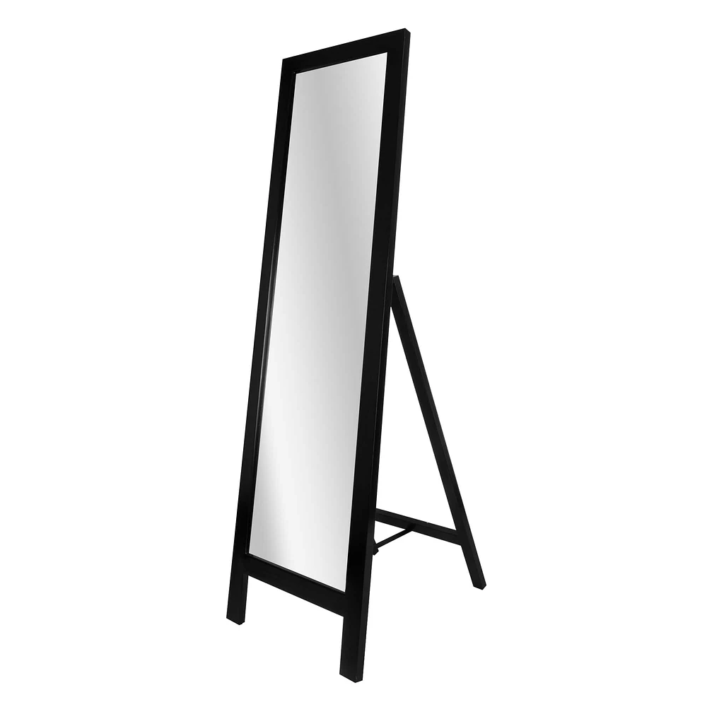 Head West Semi-Gloss Deep Espresso 18" x 64" Float Leaner Free Standing Framed Mirror