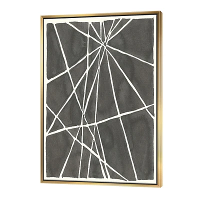 Designart - Minimalist Graphics II - Transitional Canvas in Gold Frame