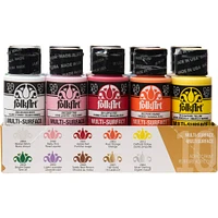 6 Packs: 10 ct. (60 total) FolkArt® Celebrations Multi-Surface Acrylic Paint Set