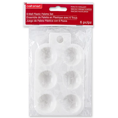 6 Pack: 6-Well Plastic Palette by Craft Smart®