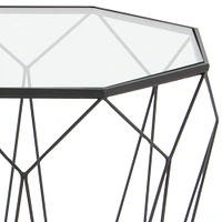 Black Iron Contemporary Accent Table