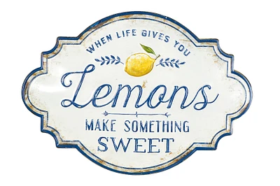 15" When Life Gives You Lemons Make Something Sweet Metal Wall Décor