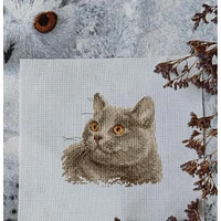 Alisa British Cat Cross Stitch Kit