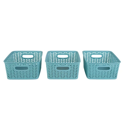 Simplify Small Herringbone Storage Basket