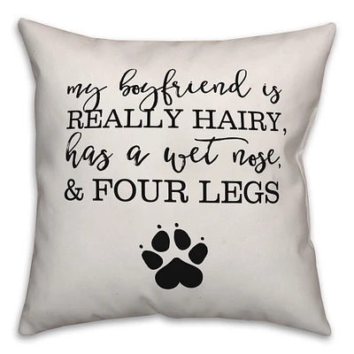 My Boyfriend Is Really Hairy Throw Pillow