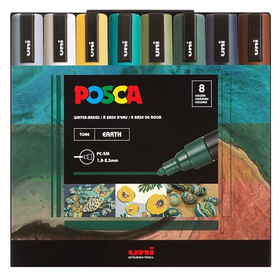 POSCA PC-5M Earth Tone Paint Marker Set
